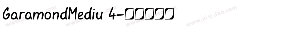 GaramondMediu 4字体转换